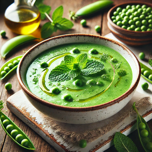 AmninoPasta con crema i piselli e menta