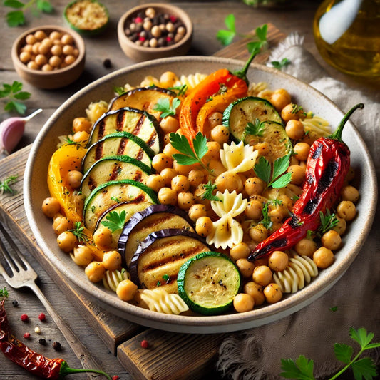 Ceci e verdure grigliate